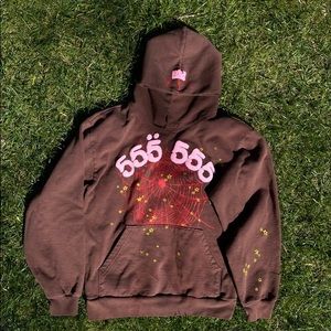 Spider worldwide hoodie sp5der pullover young thug pink websuit 555 angel number